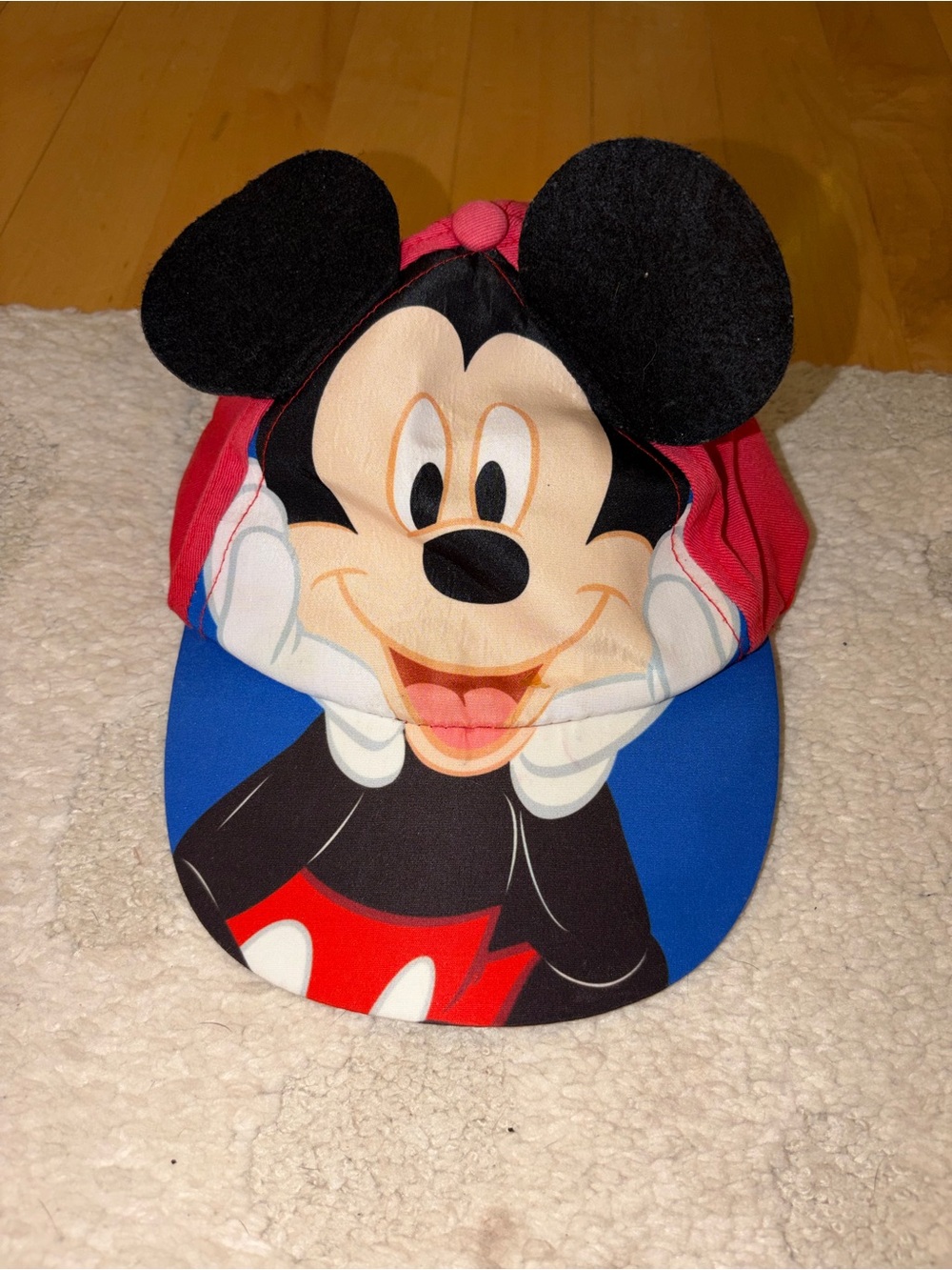 Disney Mickey Mouse Ears Hat - Red, Blue, Black Toddler Baby Baseball Hat